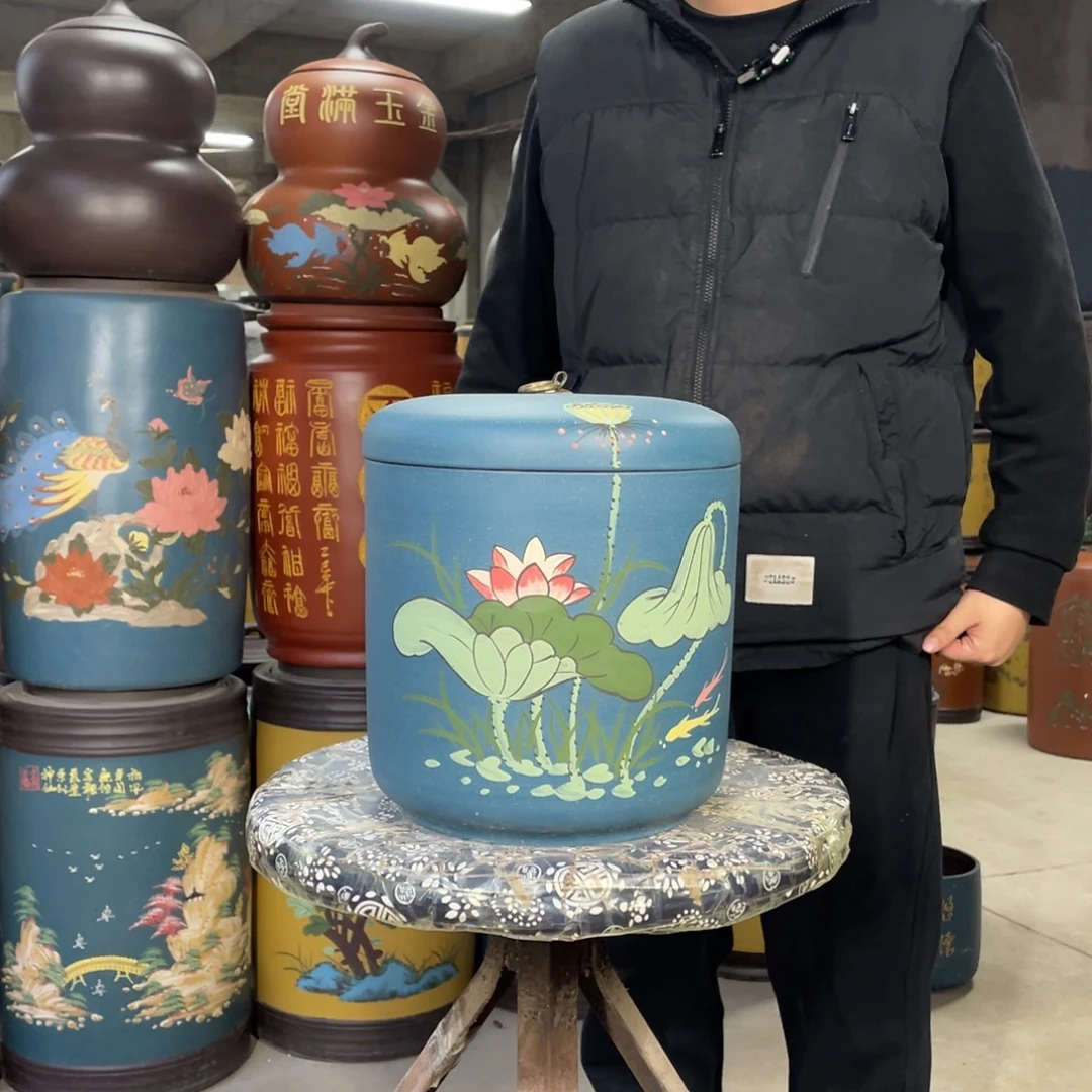 宜兴原矿紫砂茶叶罐