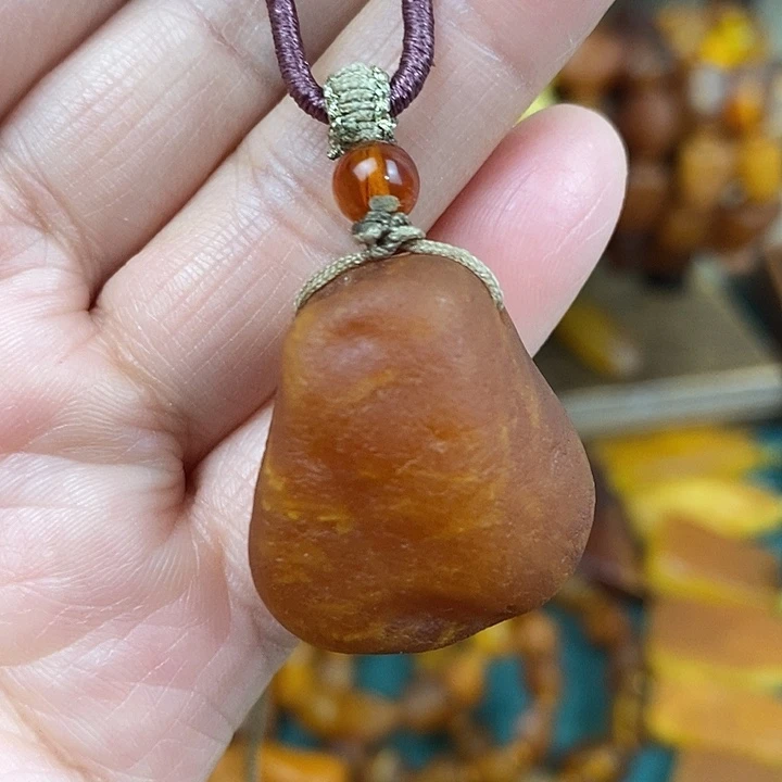 蜜蜡未镶嵌颈饰吊坠