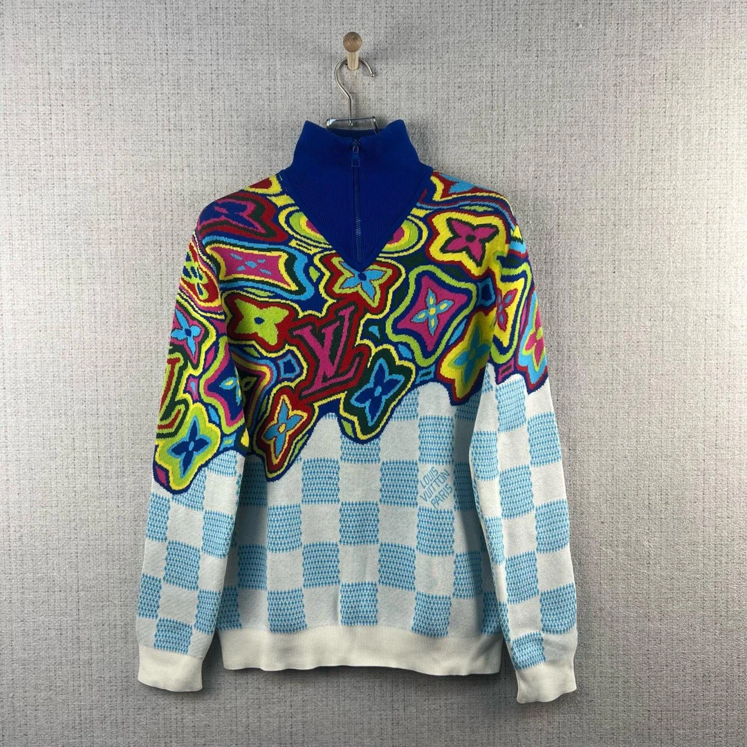 99新 LouisVuitton/路易威登 满印长袖针织衫/尺码M/99新/9078