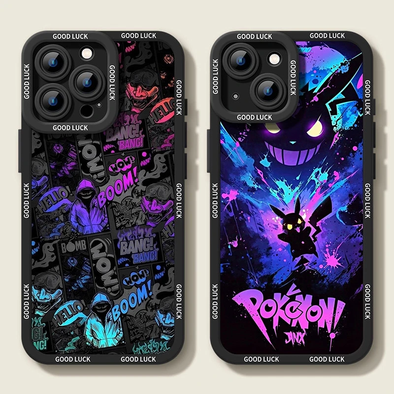 暗黑耿鬼皮卡丘适用MATE70瞳眼壳华为P70网红防摔壳软趣味个性