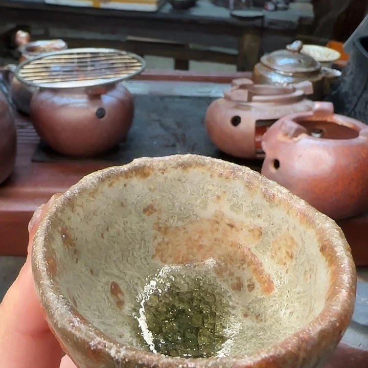 紫砂柴烧手捏杯色色