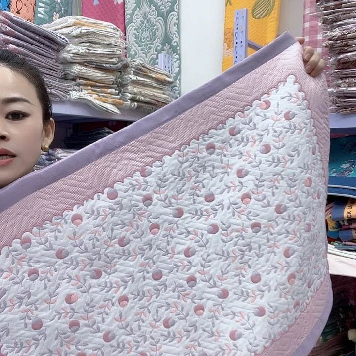 棉紫色小樱桃纯棉