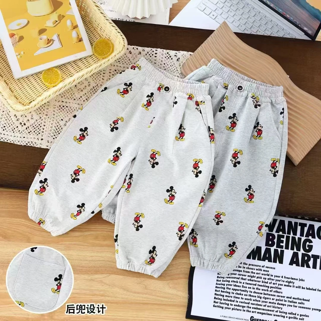 永超春季儿童新款针织纯棉卡通满印卫裤2530（米老鼠）