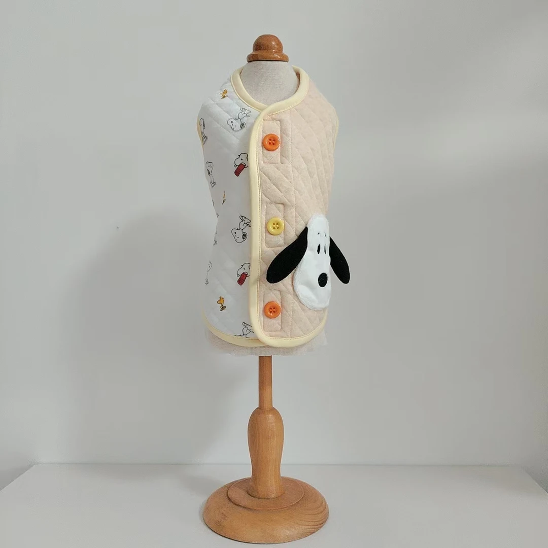 宠物服装秋冬保暖史努比棉马甲小型犬猫通用
