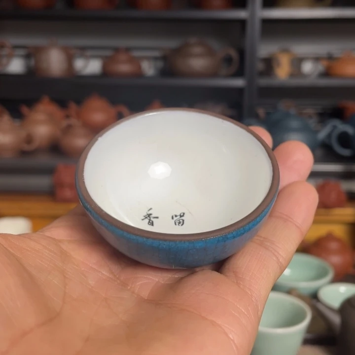 紫砂茶壶璀****?均釉白釉杯40cc