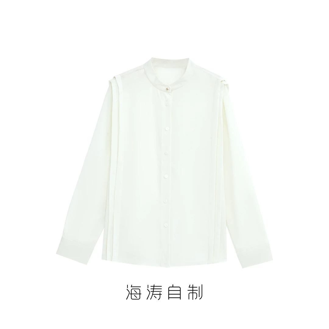 【海涛大叔】高级感气质小立领衬衫 MJA817