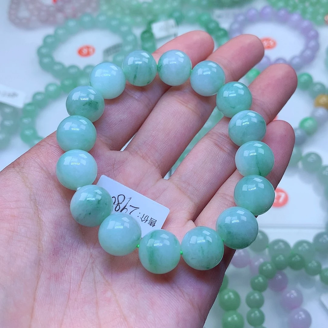 翡翠未镶嵌毛衣链樱**紫