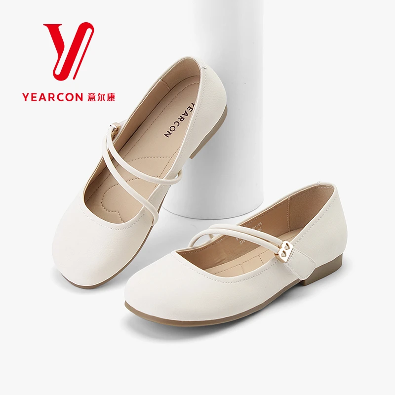 意尔康2025春季新款女鞋舒软百搭浅口单鞋仙女风软底软面08140Y
