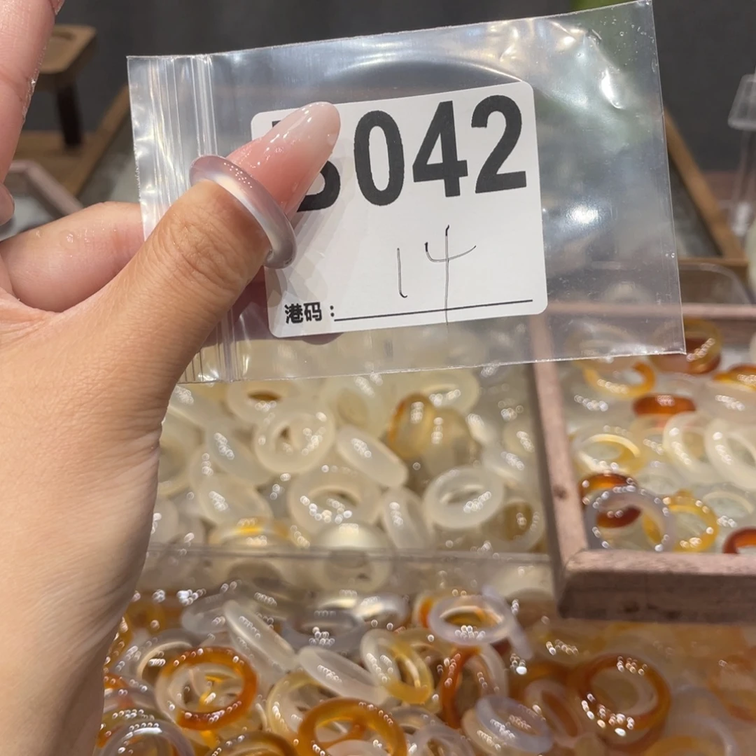玛瑙/玉髓未镶嵌戒指042