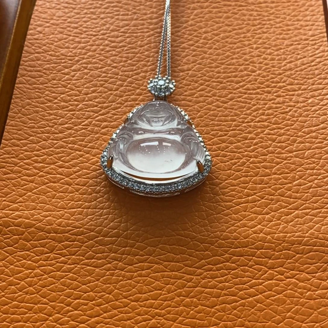 石英质玉吊坠(赠链)银S925镶嵌