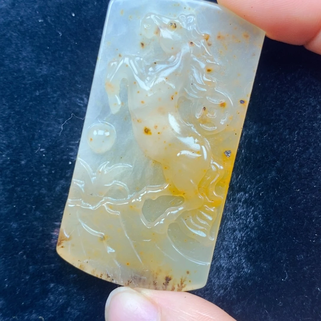 石英质玉（黄龙玉）未镶嵌吊坠(不含链)