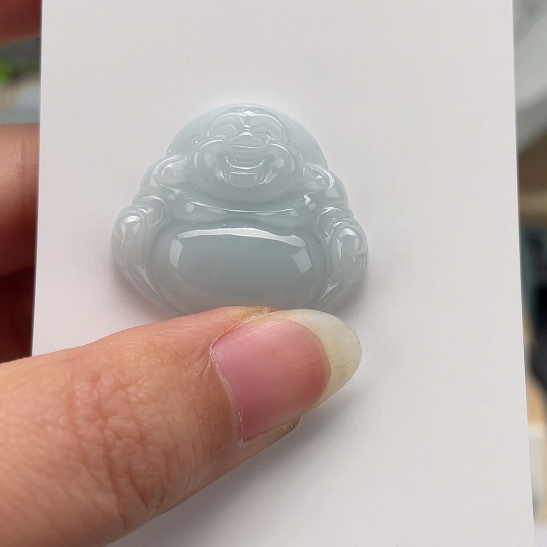 翡翠未镶嵌颈饰佛公