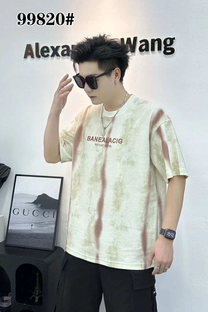 JG99820（聚水潭） 早春新款T恤夏季新款运动宽松潮流男士短袖