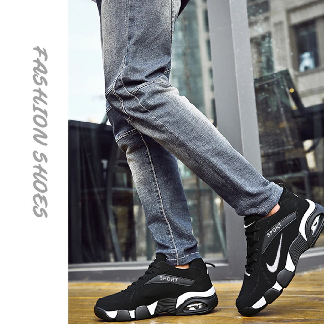 2025品牌秋冬运动男鞋防水保暖休闲鞋男士气垫减震跑步鞋舒适软底