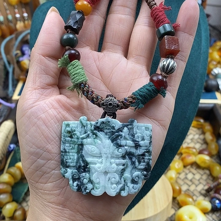 翡翠未镶嵌项链项链