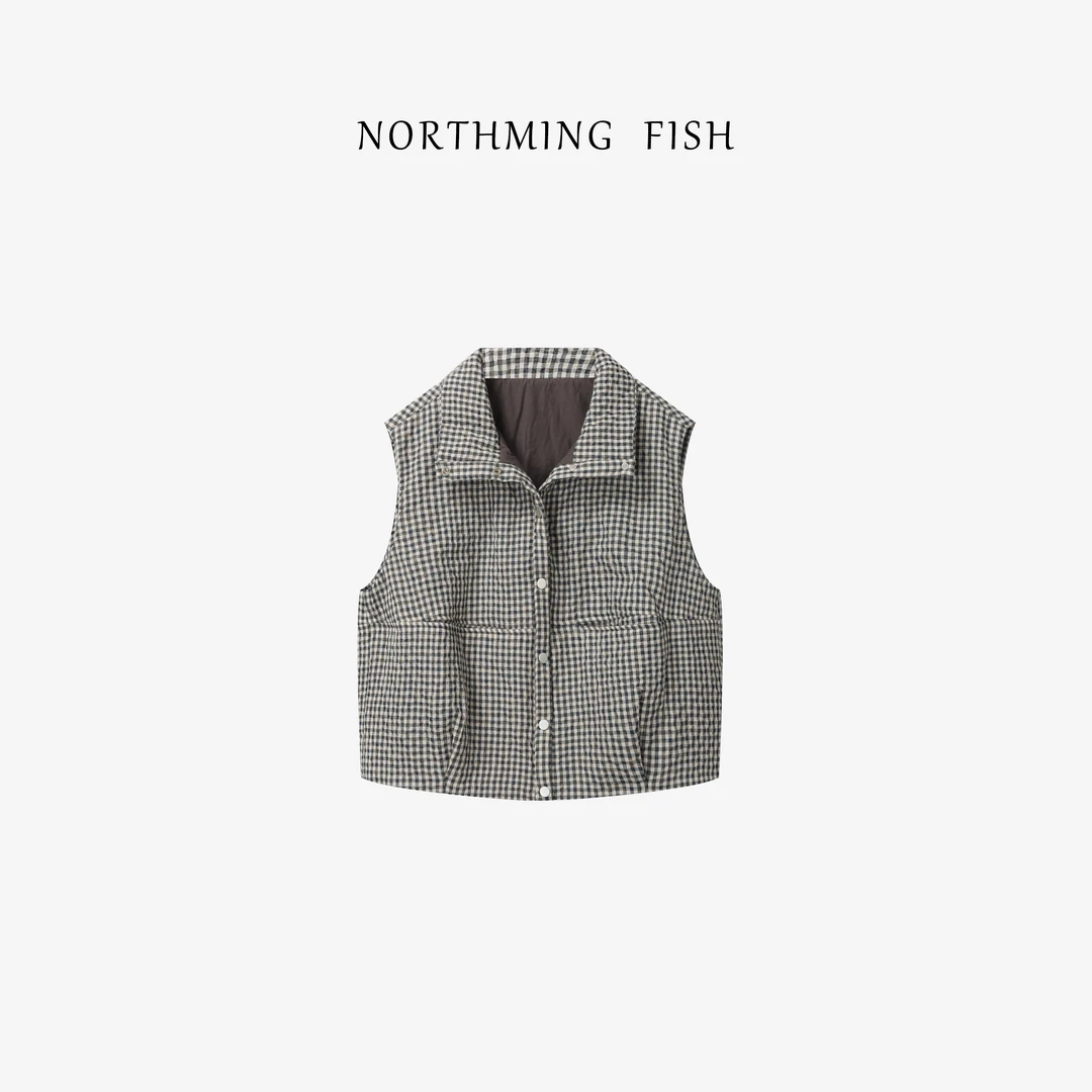 NorthMing fish「温暖定格」老钱时髦 休闲松弛叠穿亚麻棉服马甲