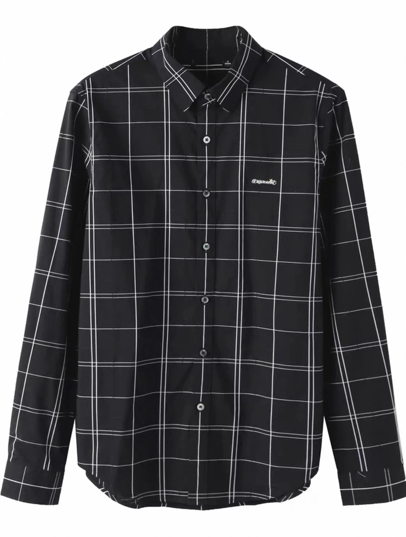 310 鸟系列 黑白格子衬衫