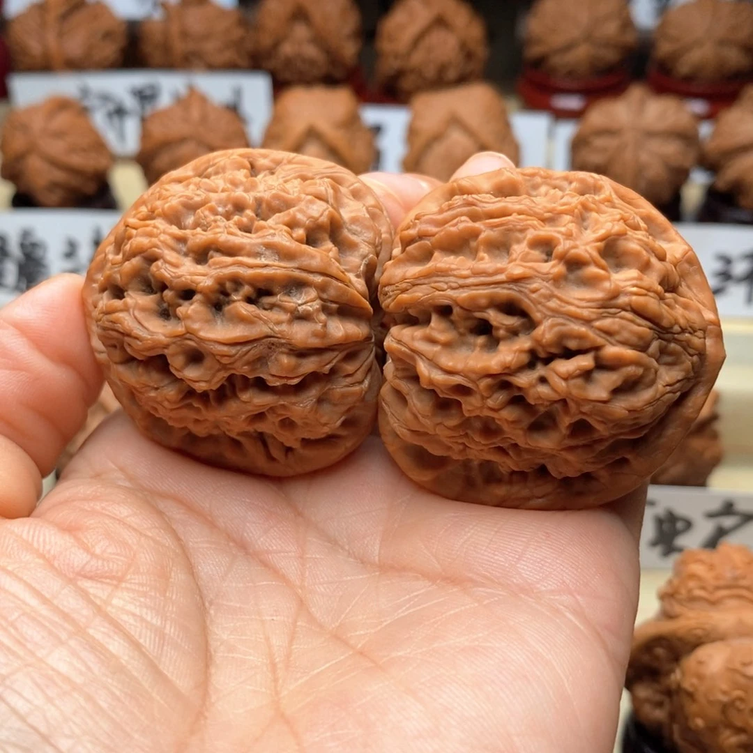 真***福文玩核桃把件水龙纹