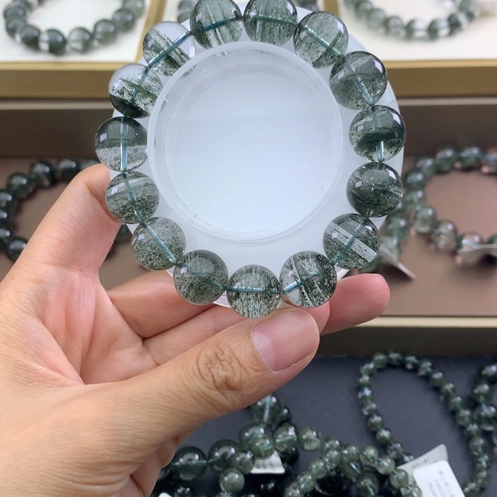 未镶嵌手链水晶绿幽灵