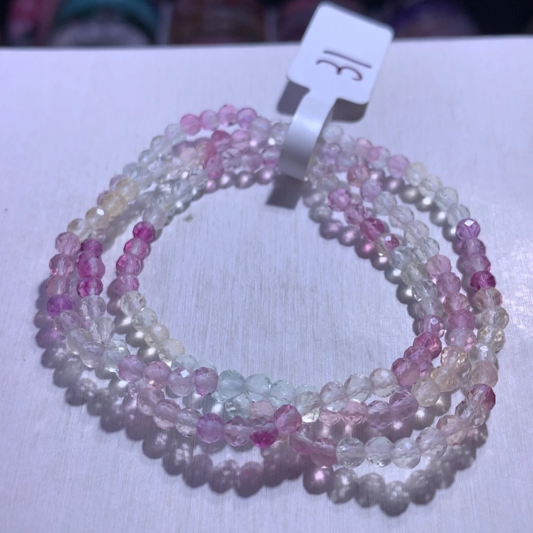 银S925镶嵌手绳水晶萤石4m