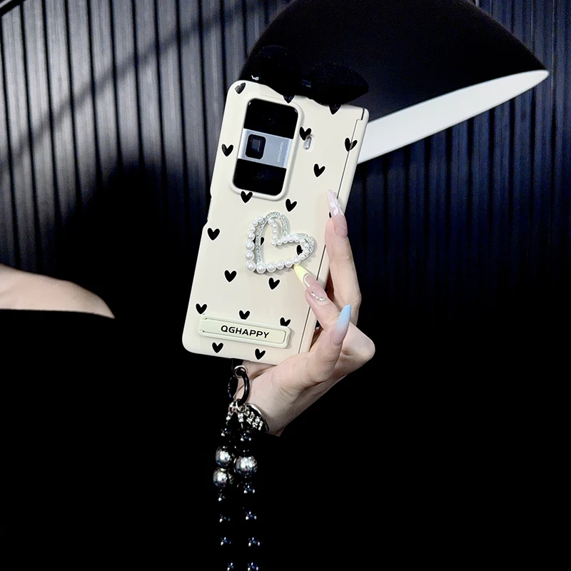 适用荣耀magicvs3手机壳新款荣耀vs3套magic蝴蝶结法式波点爱心女