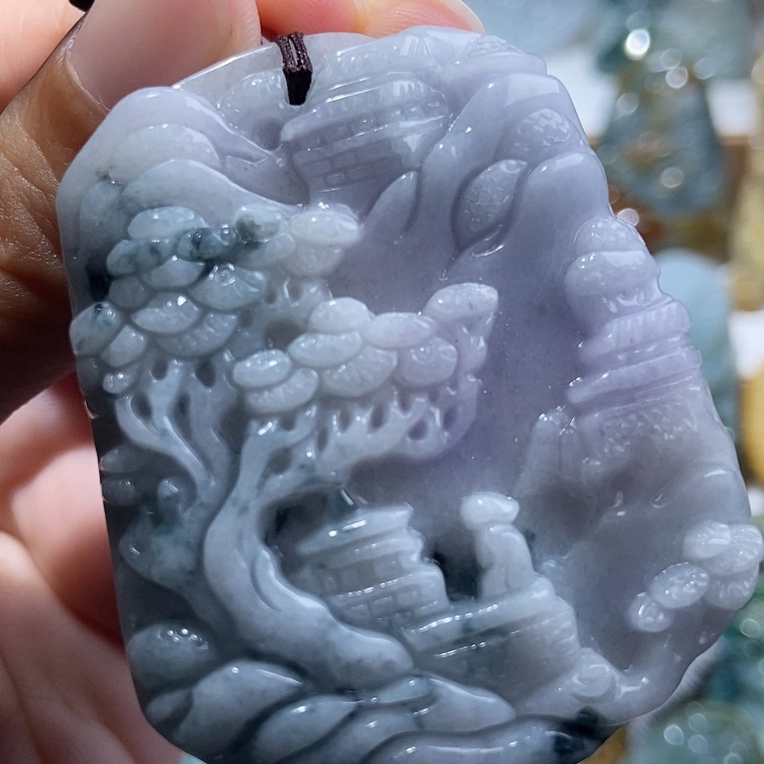 颈饰未镶嵌翡翠天然