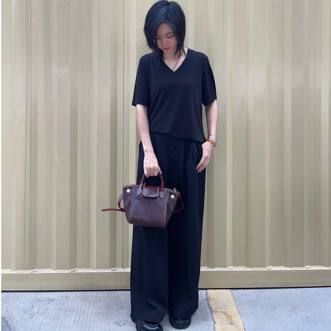 马皮珑镶春夏新单肩款斜挎包 小众高级感