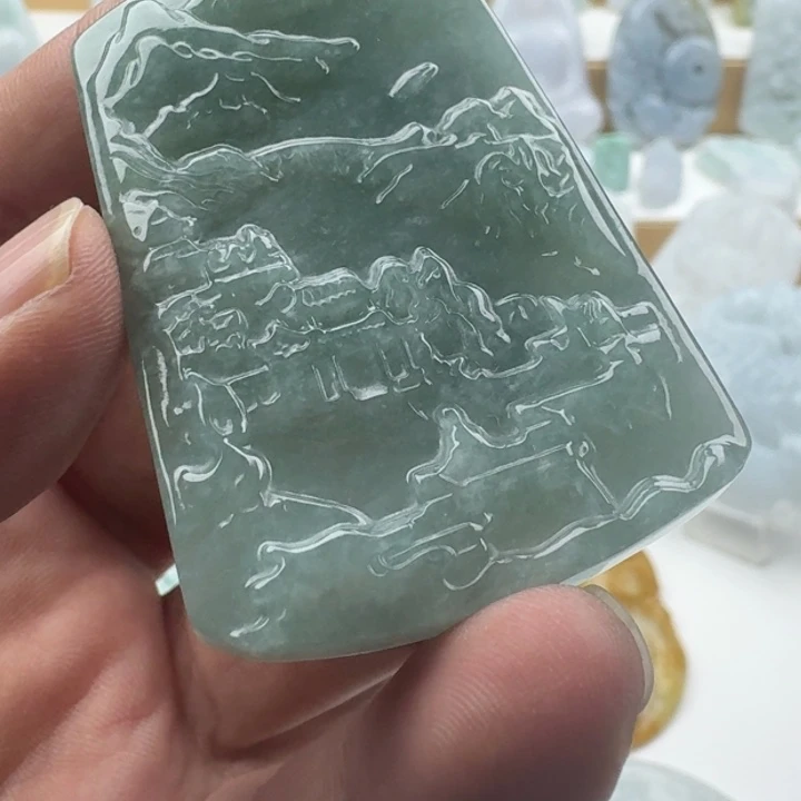 翡翠未镶嵌颈饰天然缅甸A货翡翠