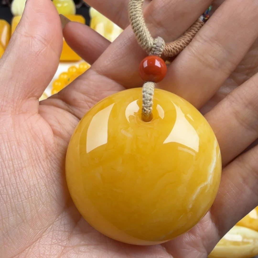 琥珀未镶嵌颈饰纯天然琥珀蜜蜡无优化