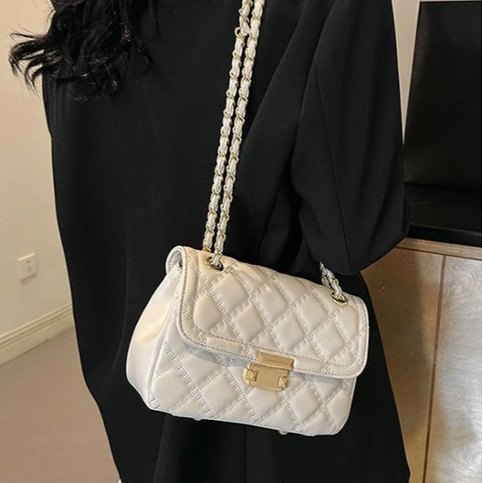 耐磨腋下包锁扣韩式单根斜挎包小包包韩版网红小方包