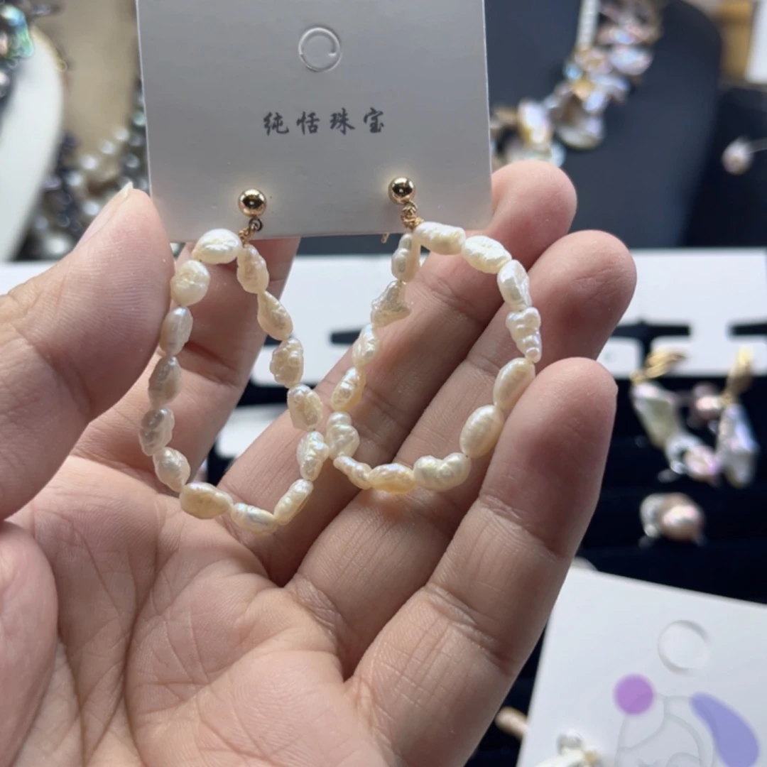 未镶嵌耳饰淡水珍珠【纯恬】