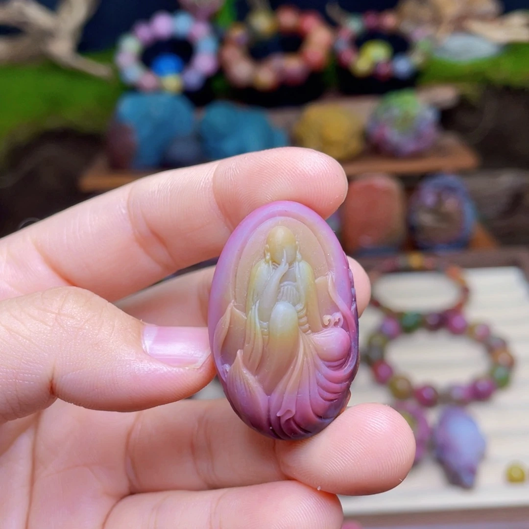 玛瑙/玉髓未镶嵌珠宝半成品陆*盐源玛瑙悟道