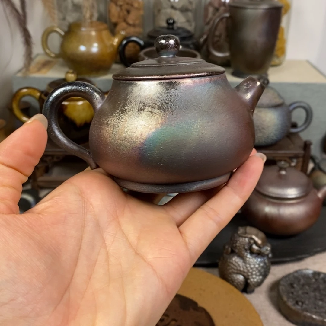 一***）建水紫陶柴烧茶壶