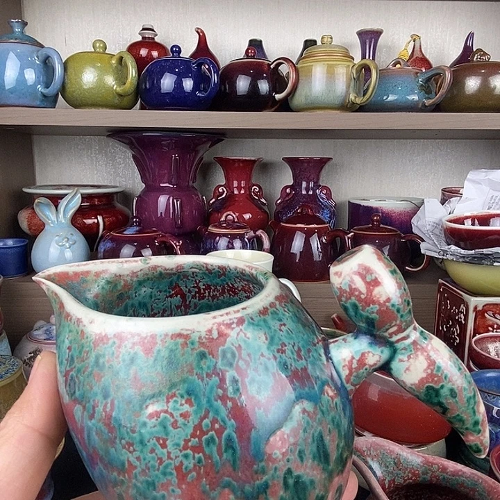 傲***梅茶盏中国神后钧瓷茶具