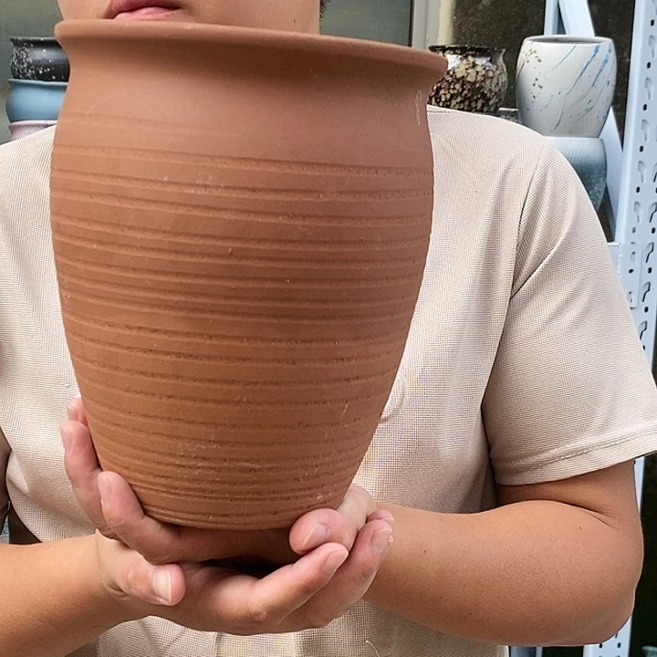 紫砂花盆喽18高22瑕疵