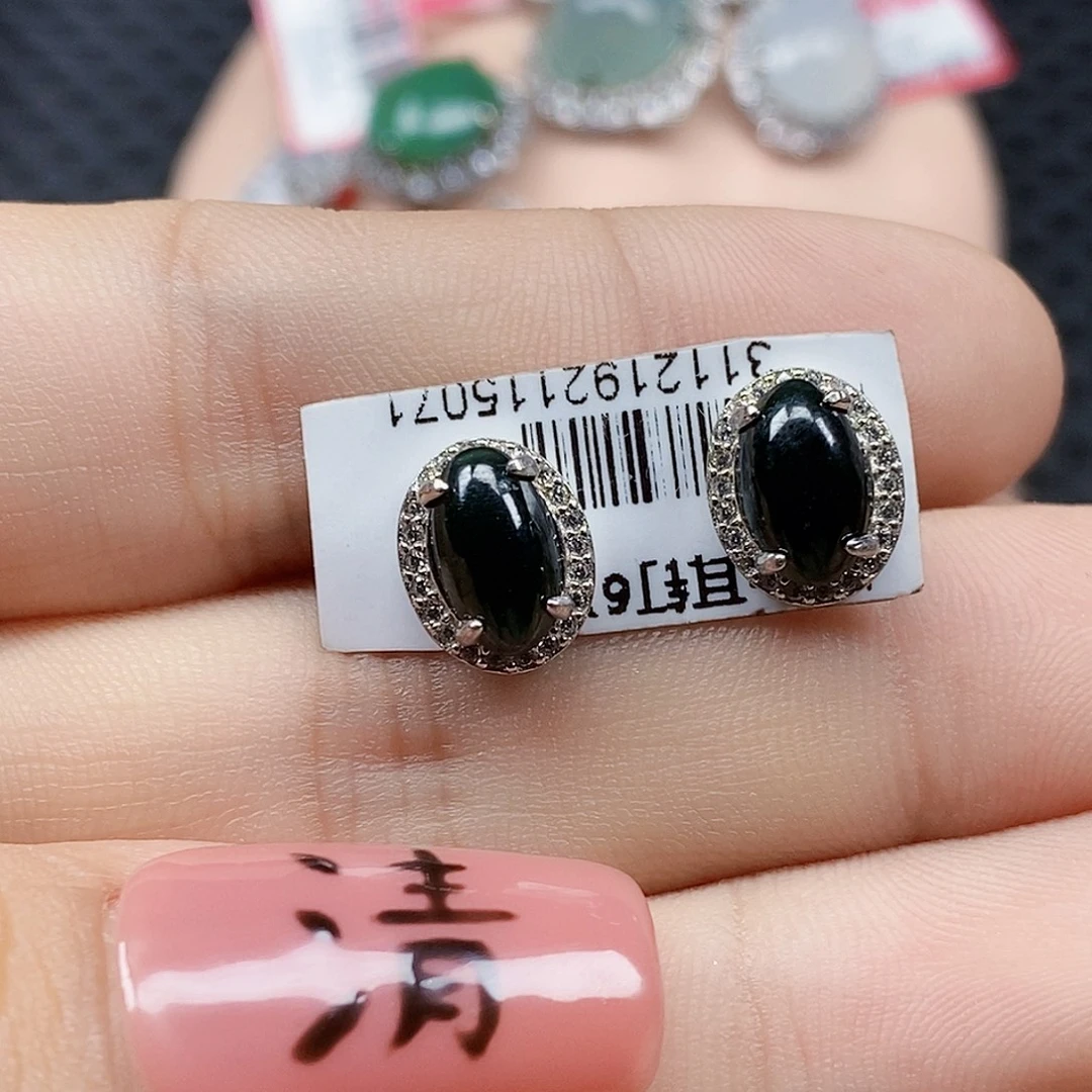 翡翠银S925镶嵌戒指