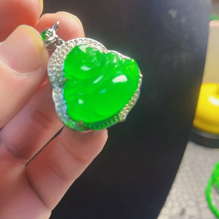 翡翠银S925镶嵌颈饰