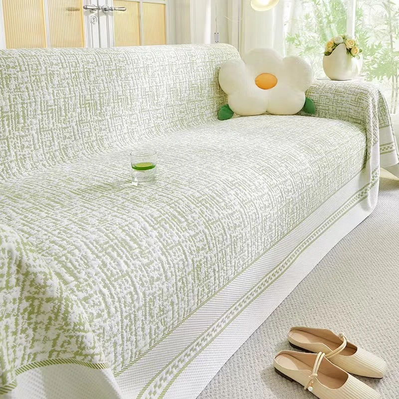 冰丝曼莎盖布巾简约沙发巾全盖沙发垫防滑沙发盖布新增防滑颗粒