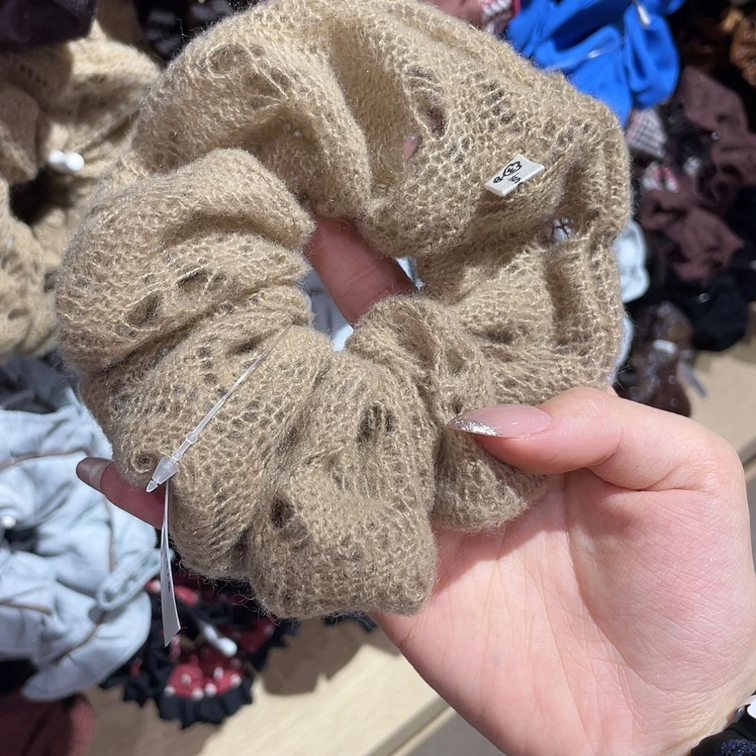 皮质铁合金咖毛线发圈