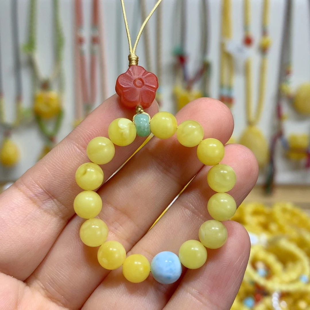 未镶嵌琥珀手链6.8m m