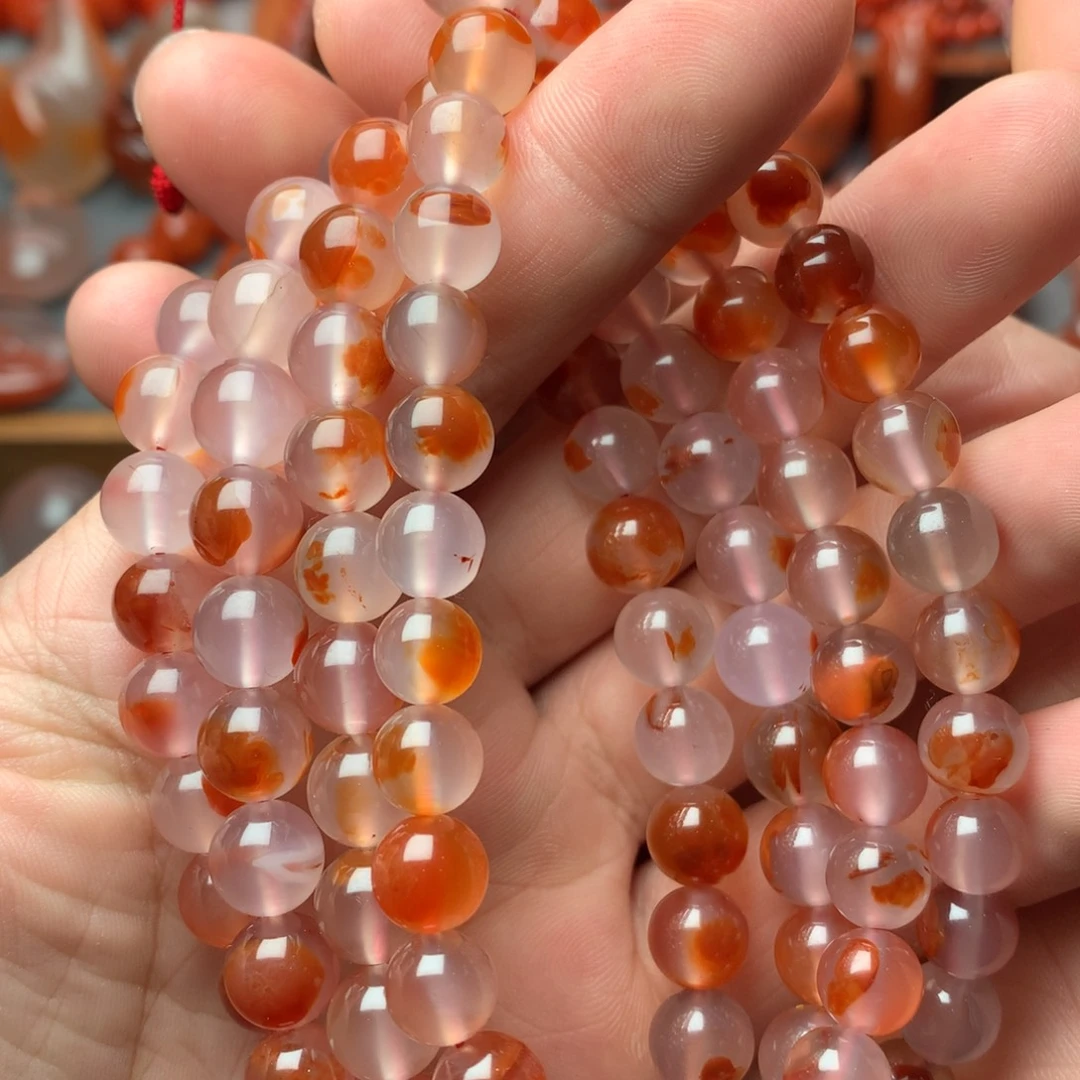 南红玛瑙未镶嵌1冰飘干掌8+多圈