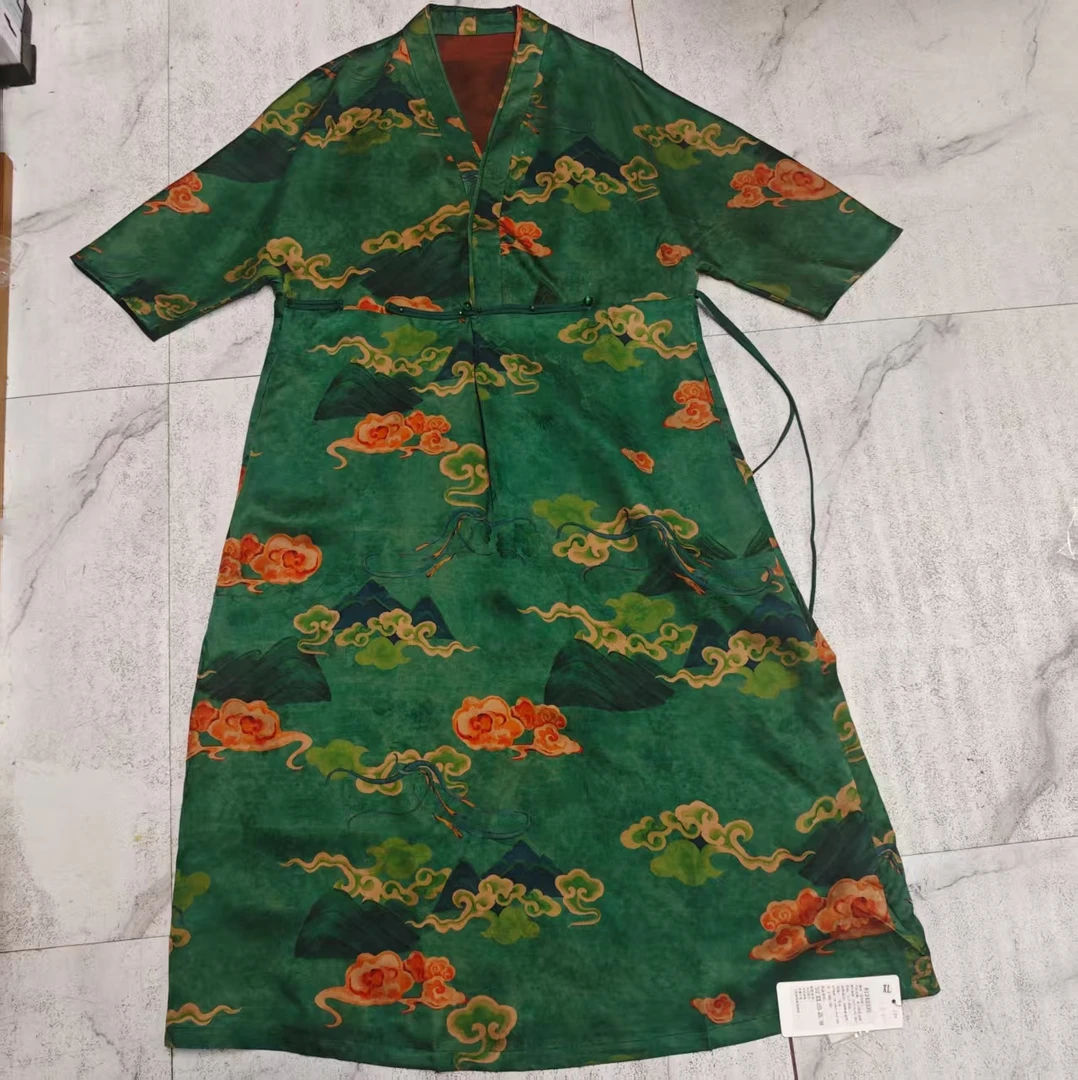 云上42335 连衣裙香云纱花罗裁剪直播间中长款选购交领汉服
