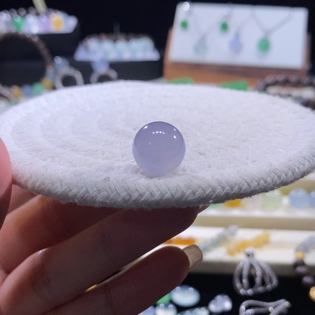 翡翠未镶嵌颈饰梦幻红蓝紫珠卡12.5