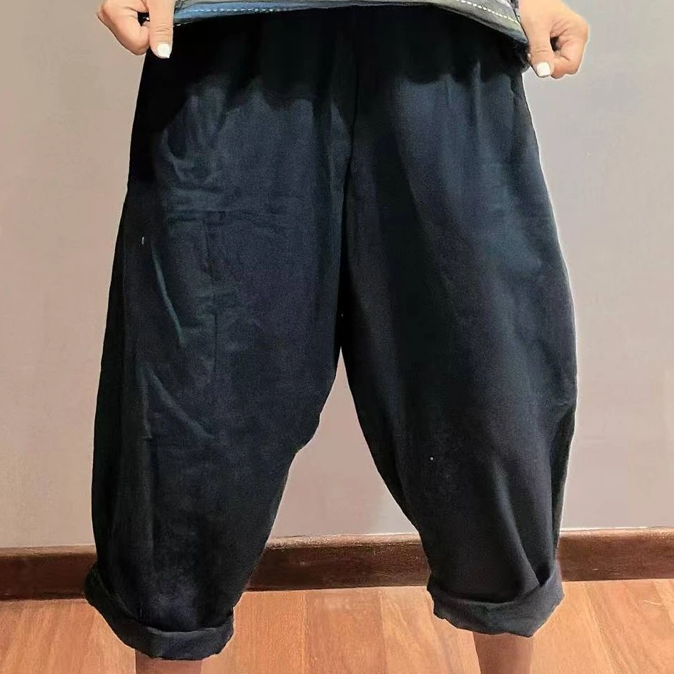 YJJ纯色休闲百搭老爹裤