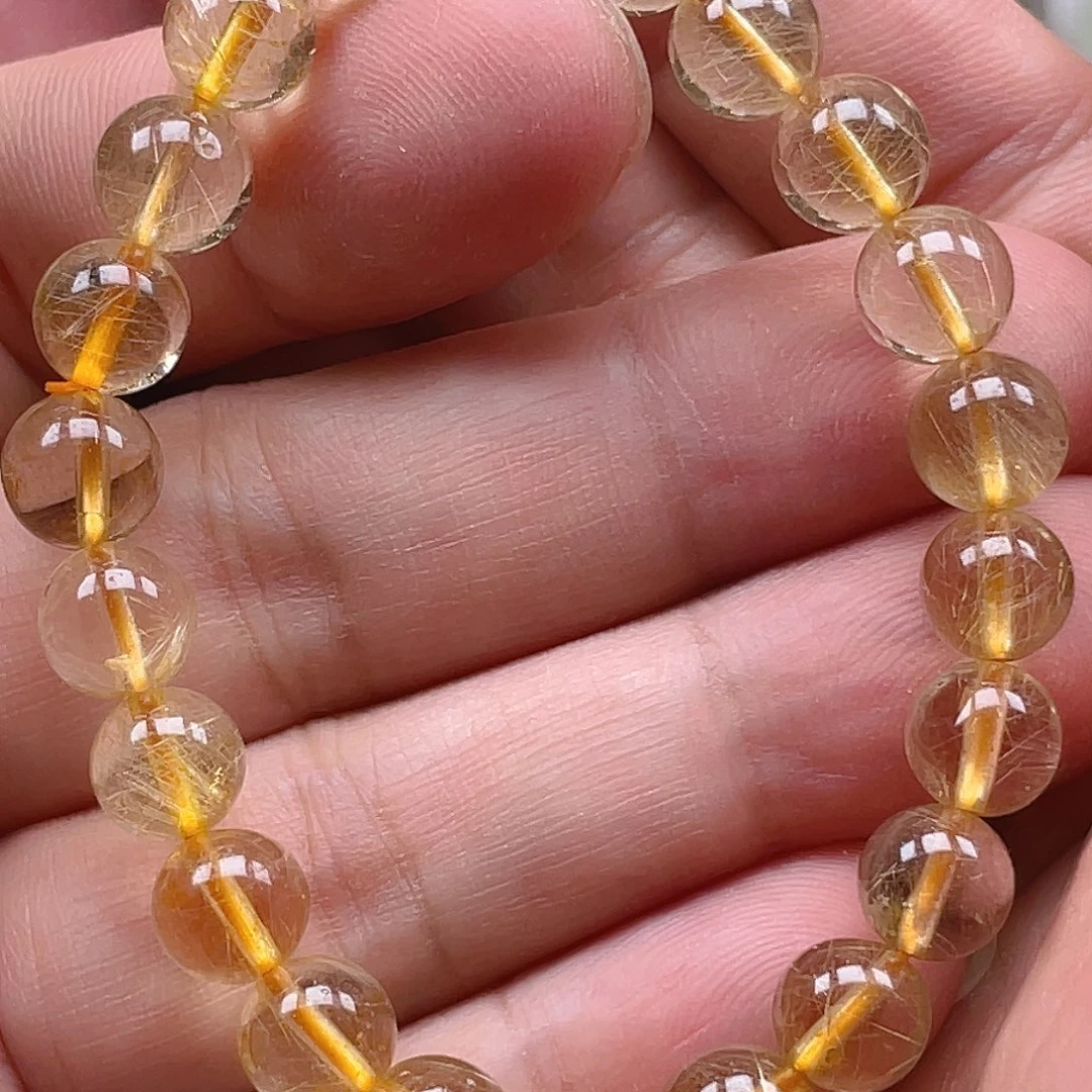 发晶手串未镶嵌天然