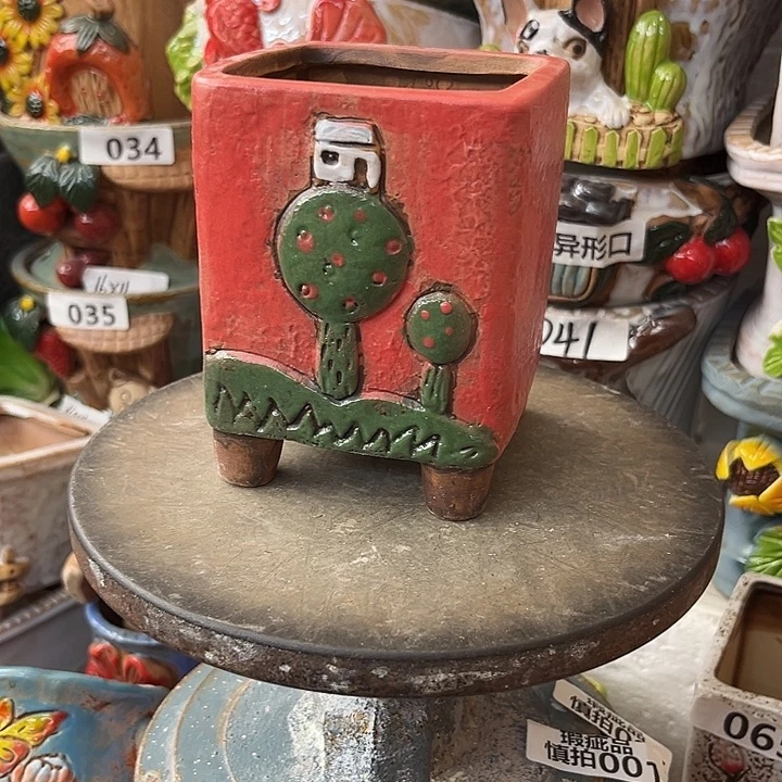 粗陶材质多肉花盆