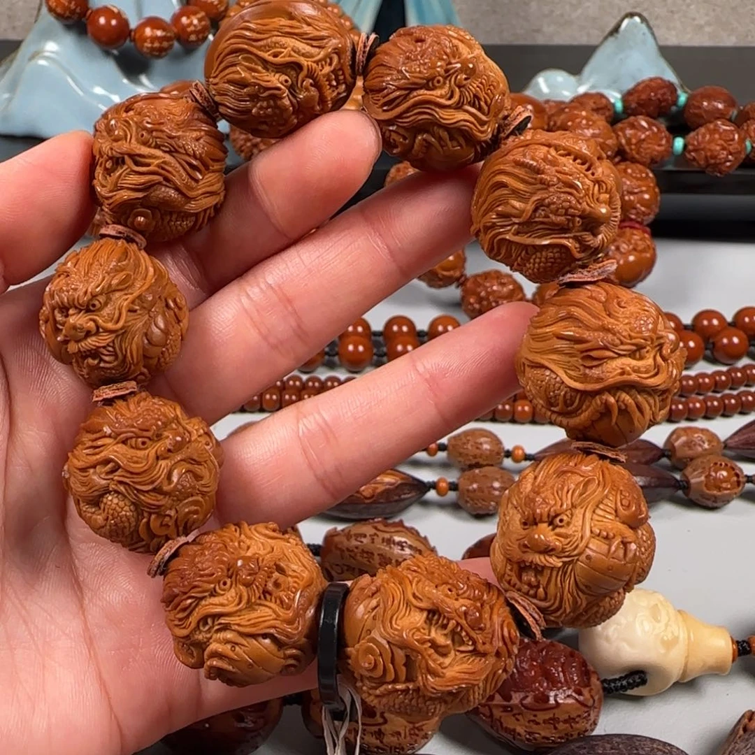 手串橄榄核24九龙