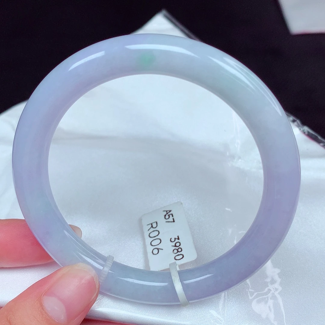 翡翠手镯（圆镯）未镶嵌圆条57.58