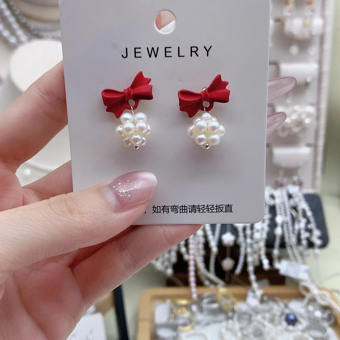 耳饰淡水珍珠银S925镶嵌