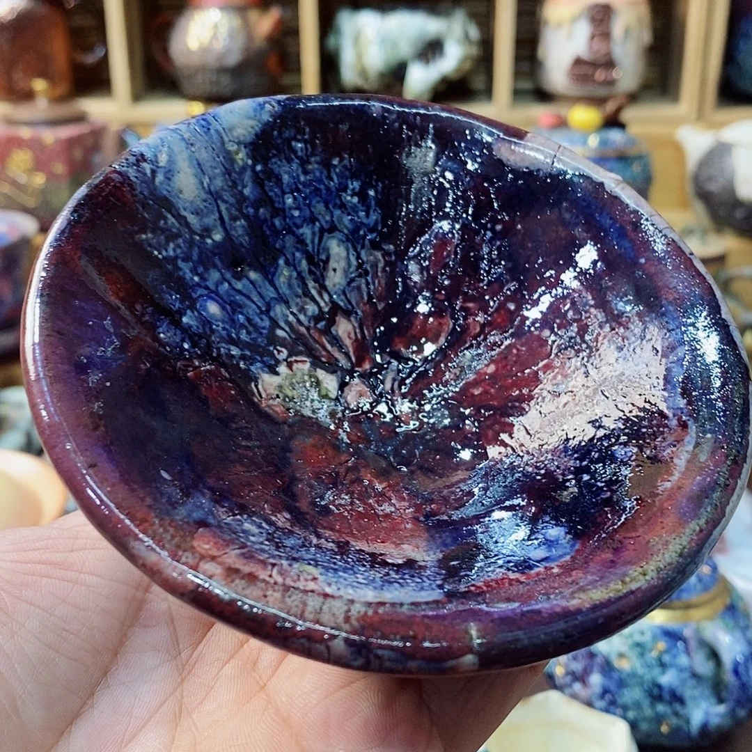 粗陶志野柴烧茶器